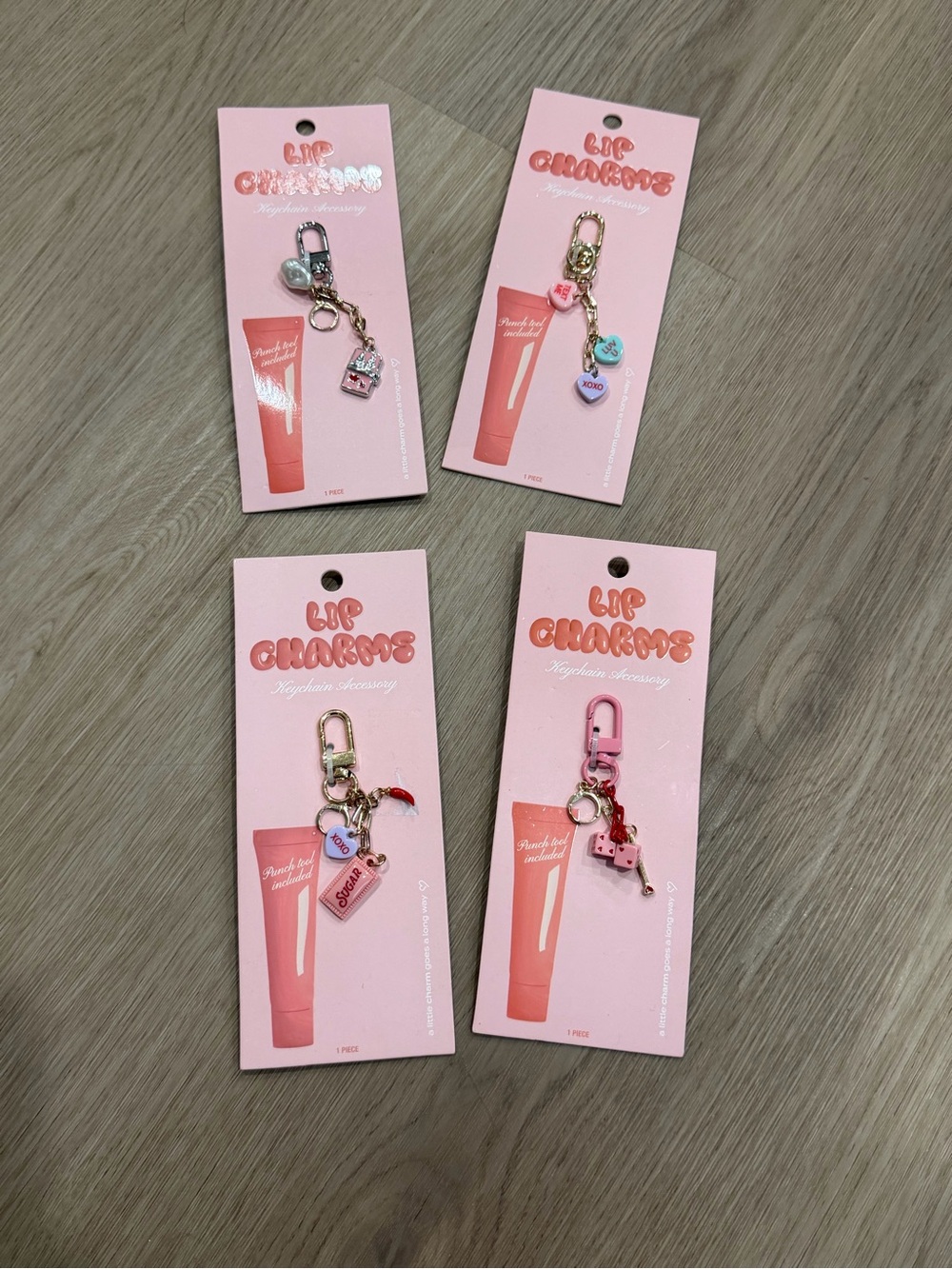 Studio Artifact Lip Charm Keychain Accessory - NWT 4pcs lot